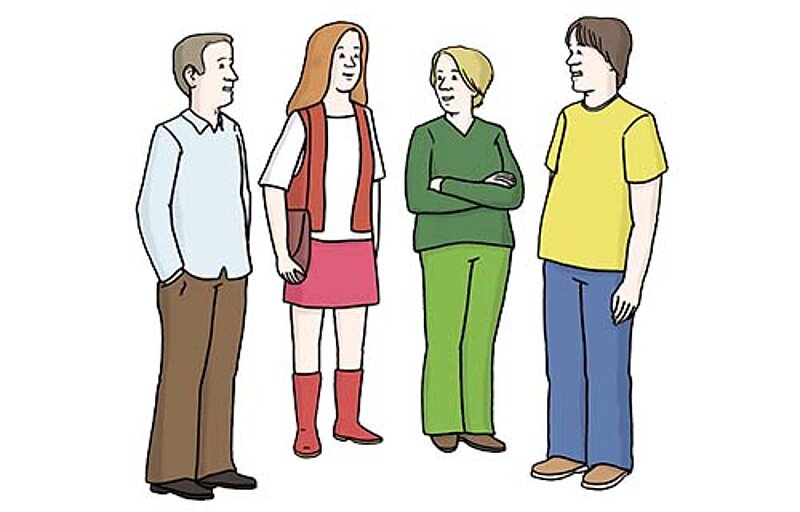 Menschen im Gespräch