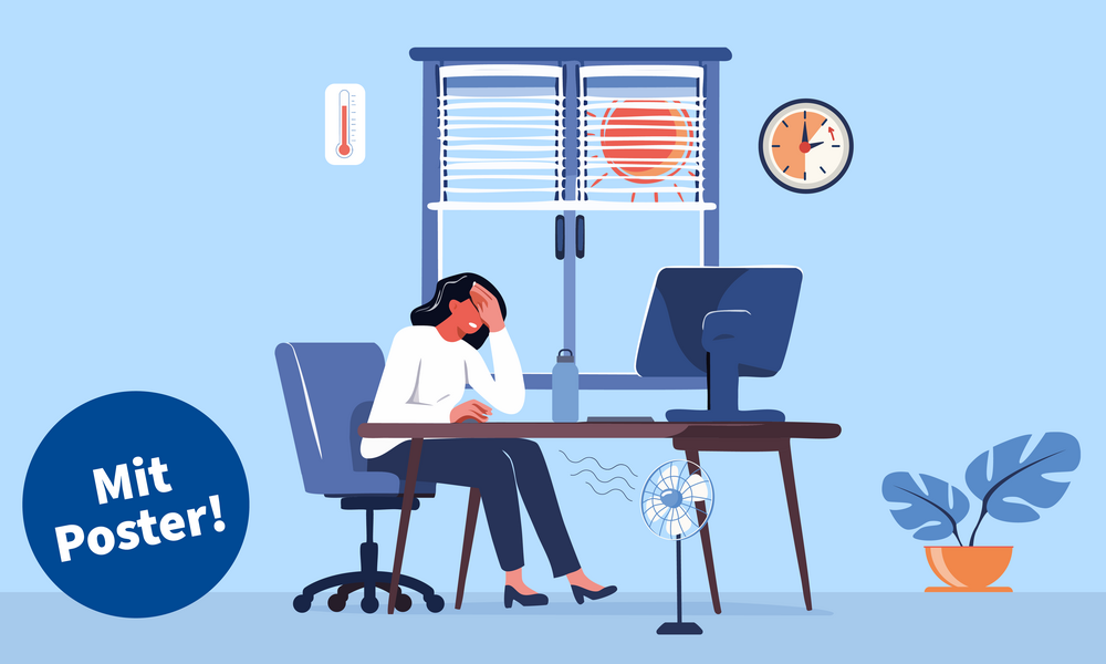 Illustration von Arbeit an warmem Büroplatz