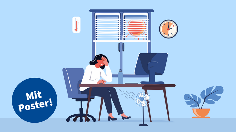 Illustration von Arbeit an warmem Büroplatz