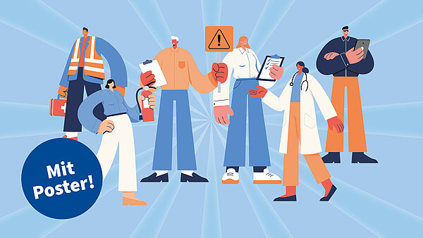 Illustration der verschiedenen Rollen im Arbeitsschutz