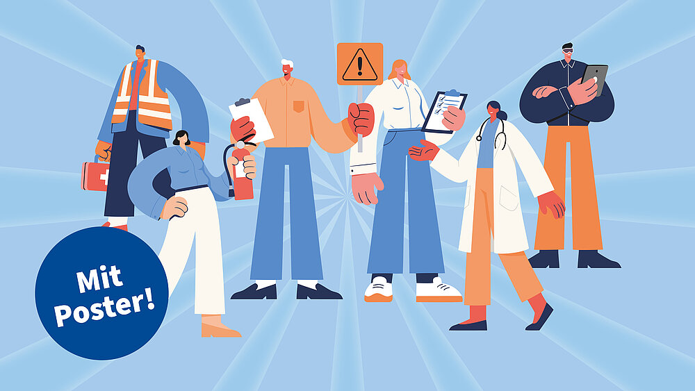 Illustration der verschiedenen Rollen im Arbeitsschutz