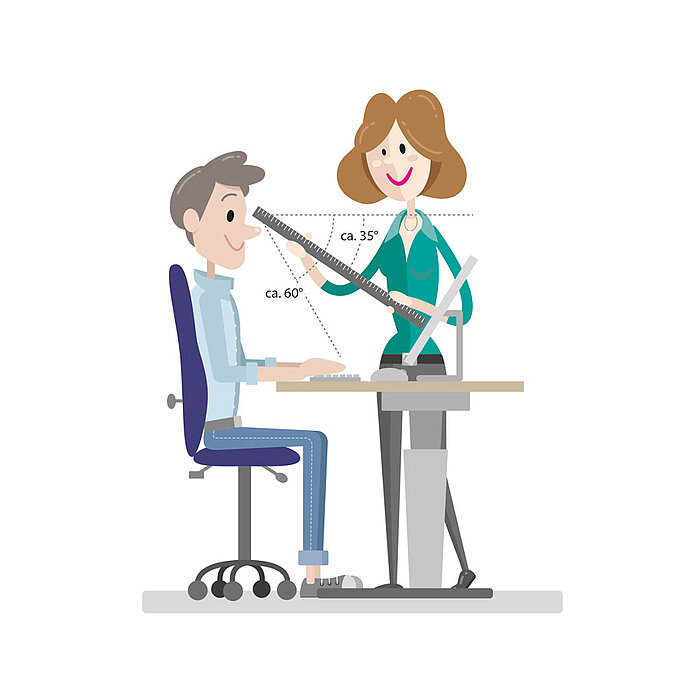 Mann sitzt am Computer