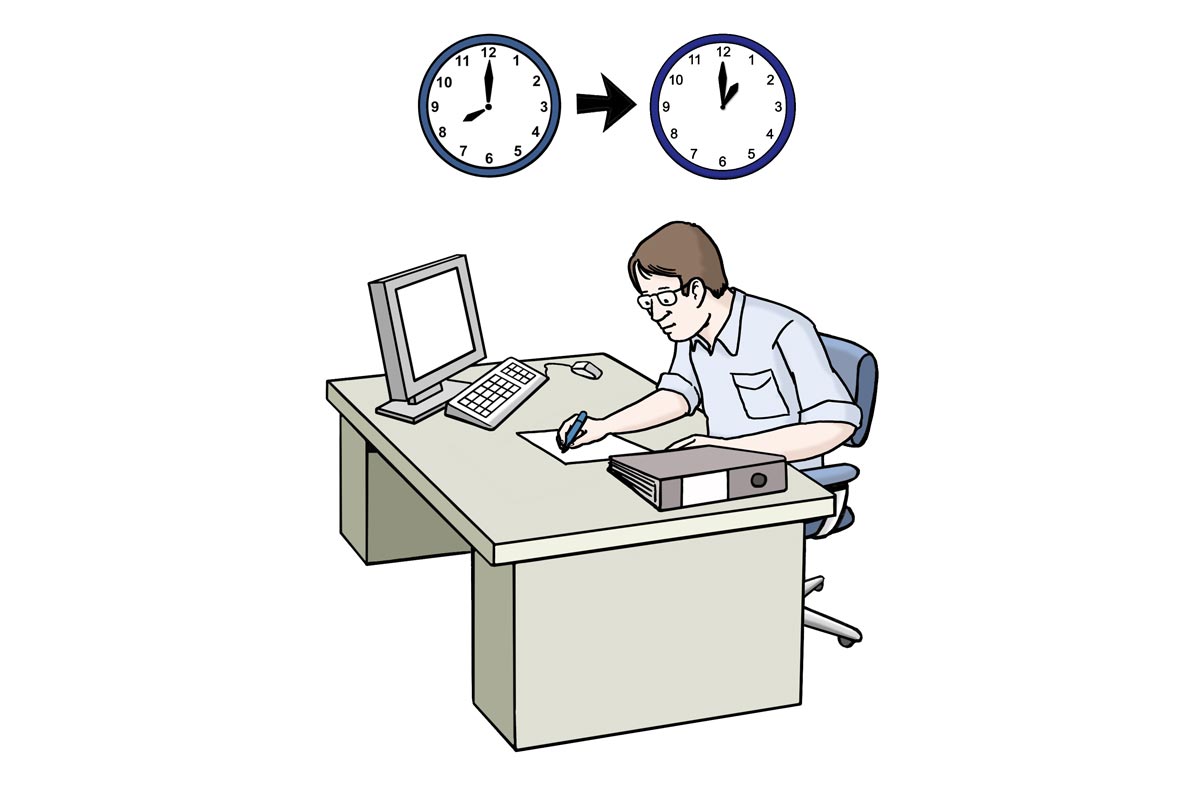 Mann am Arbeitsplatz