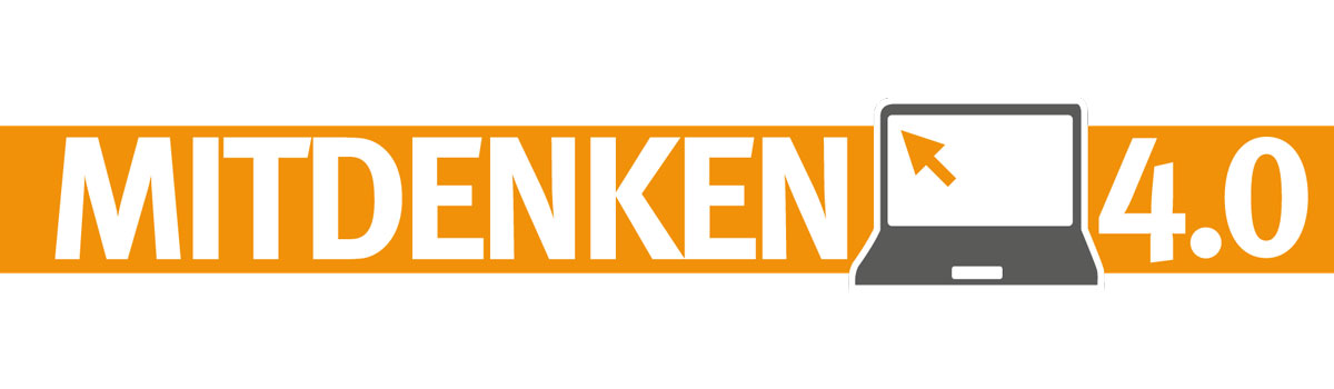 Orangenes Logo Mitdenken 4.0