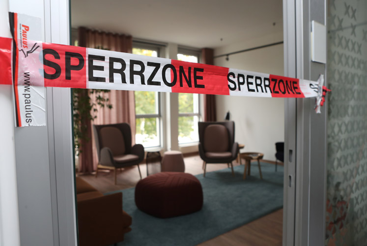 Ein abgesperrter Bereich