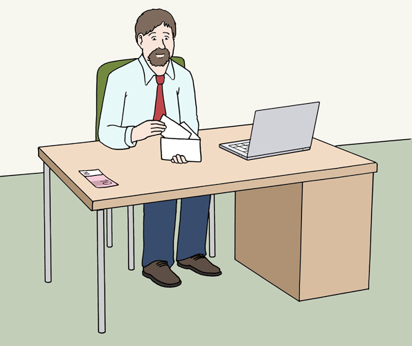 Ein Mitarbeiter im Homeoffice