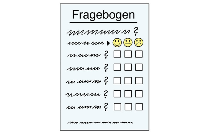 Ein Fragebogen.