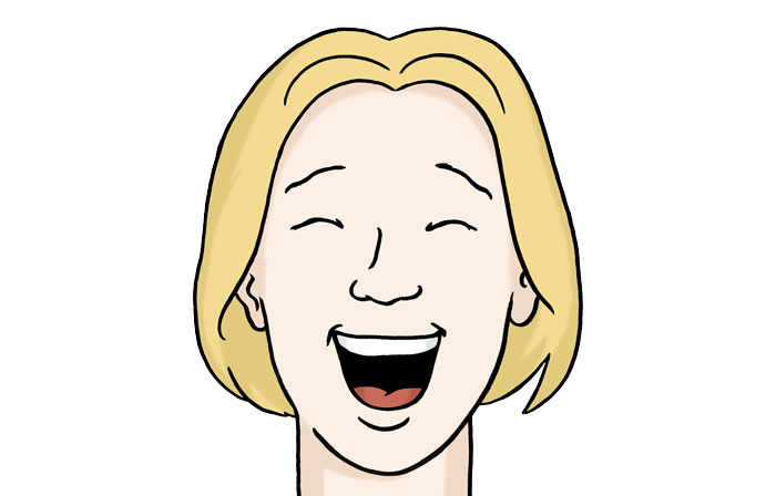 Eine glückliche Frau.