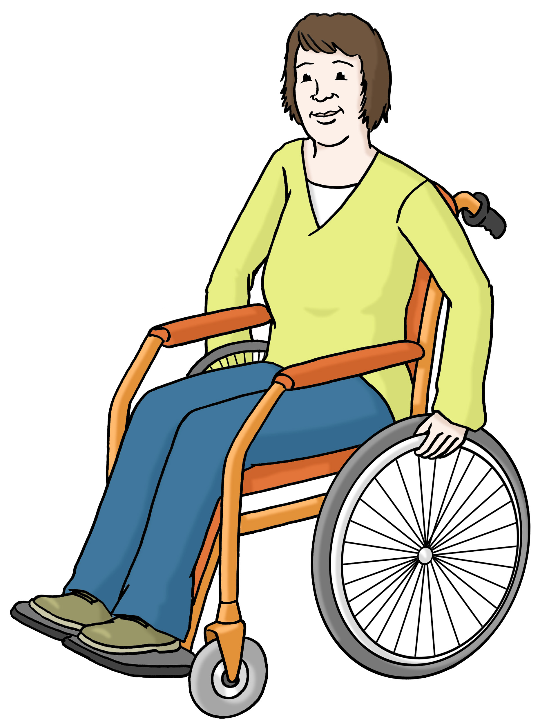 Frau in einem Rollstuhl