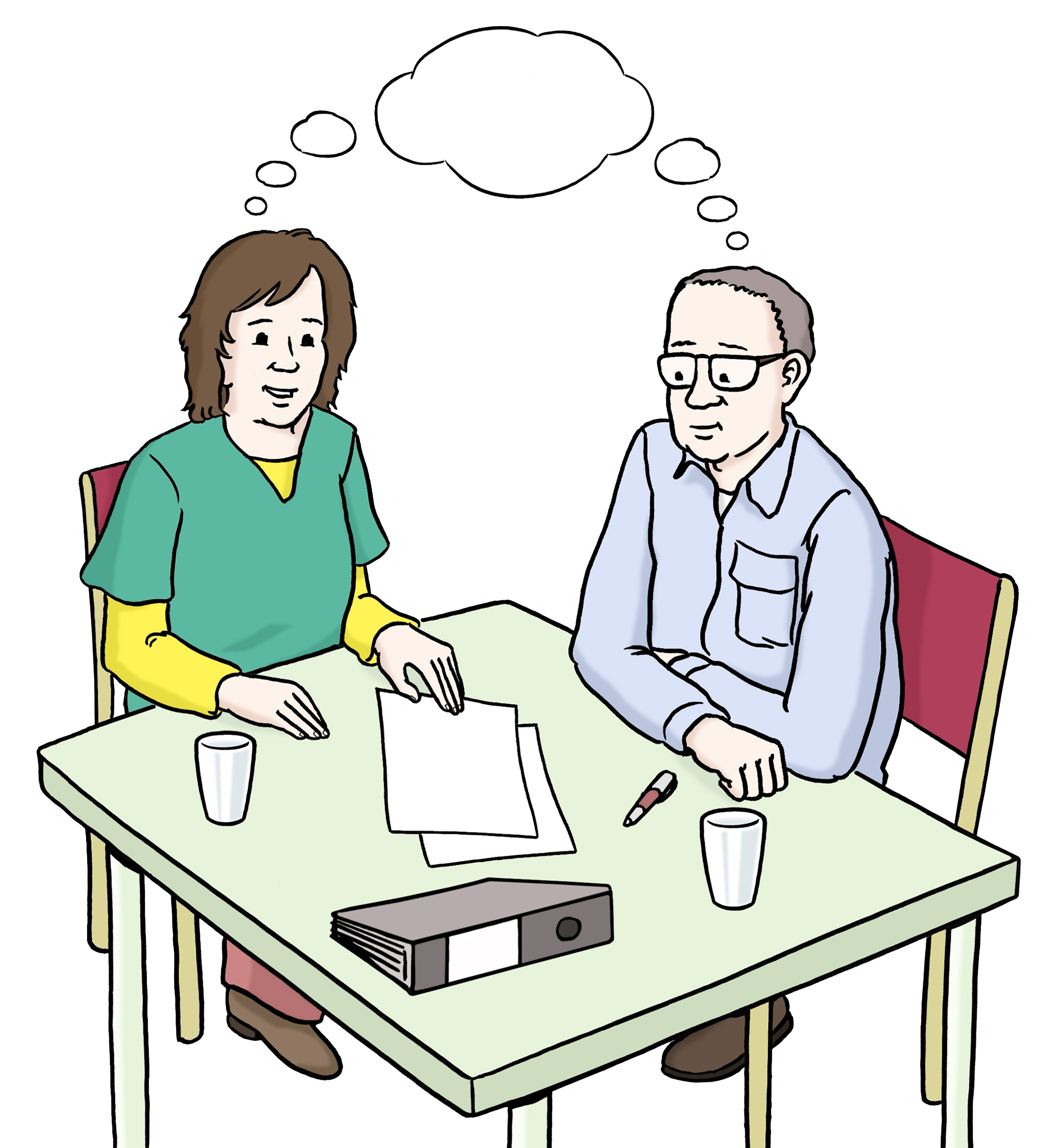 Arbeitsgruppe mit zwei Personen