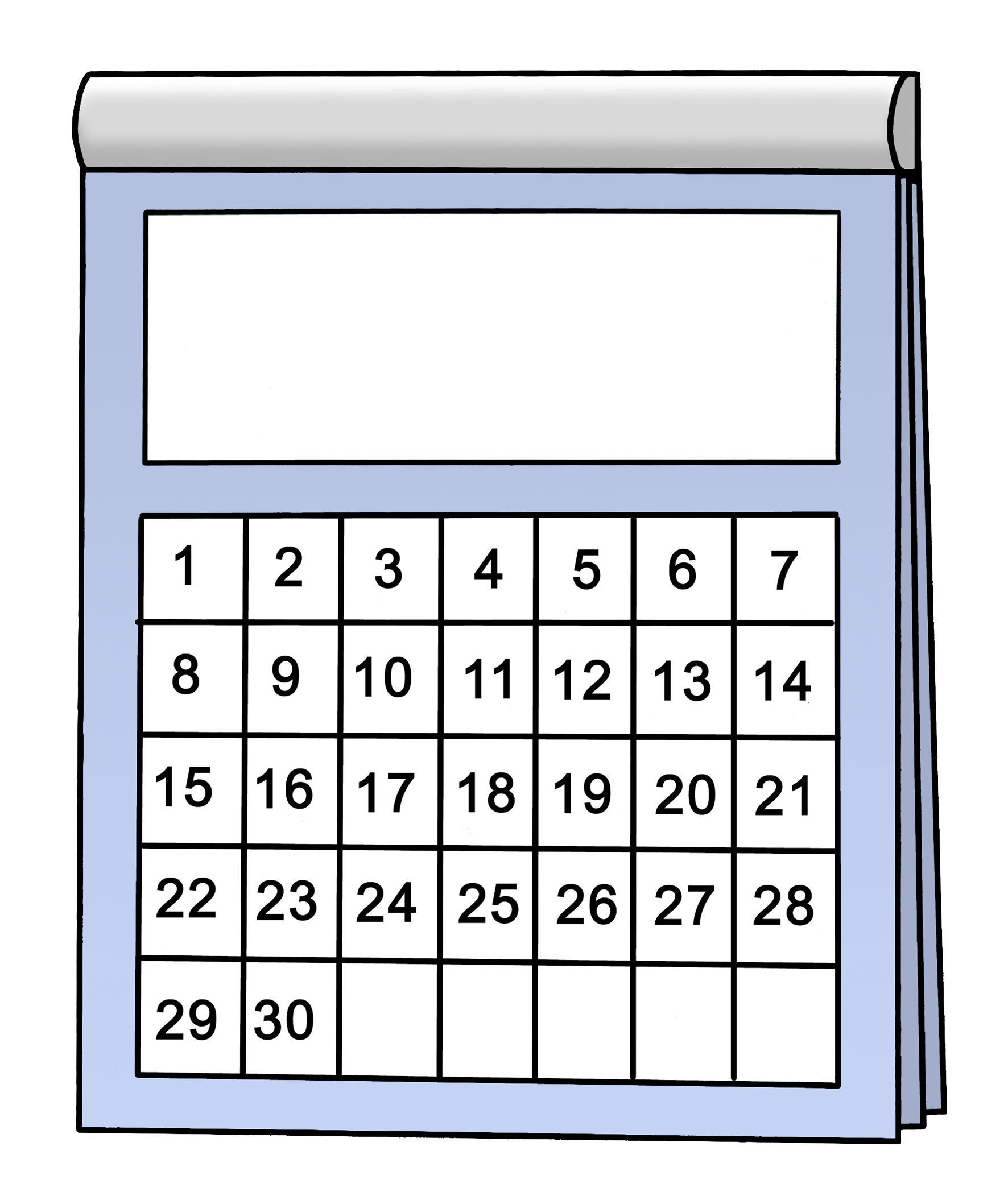 Kalender 30 Tage