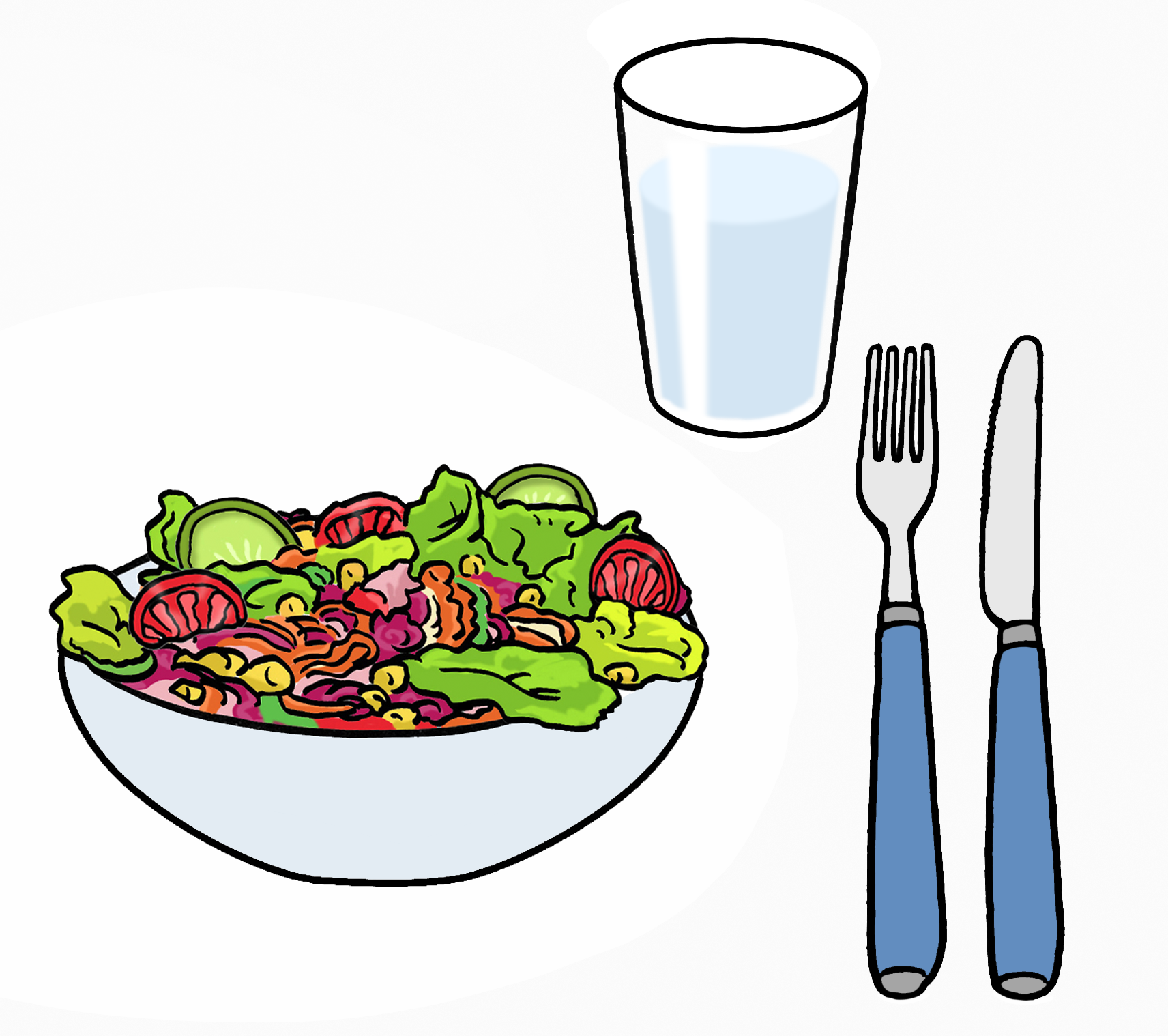 Aufwachen, gesund Essen