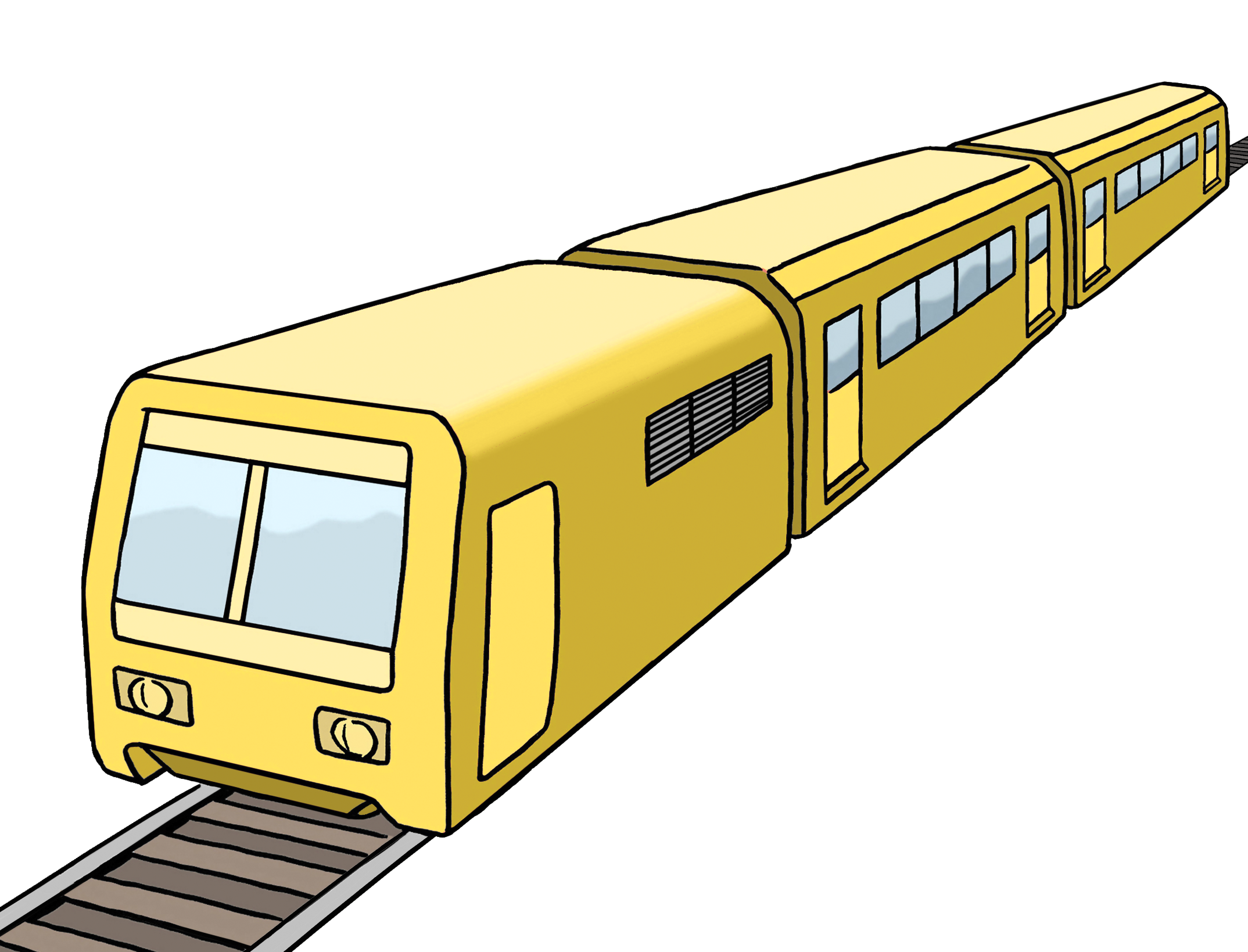 gelber Zug, Tag und Nacht