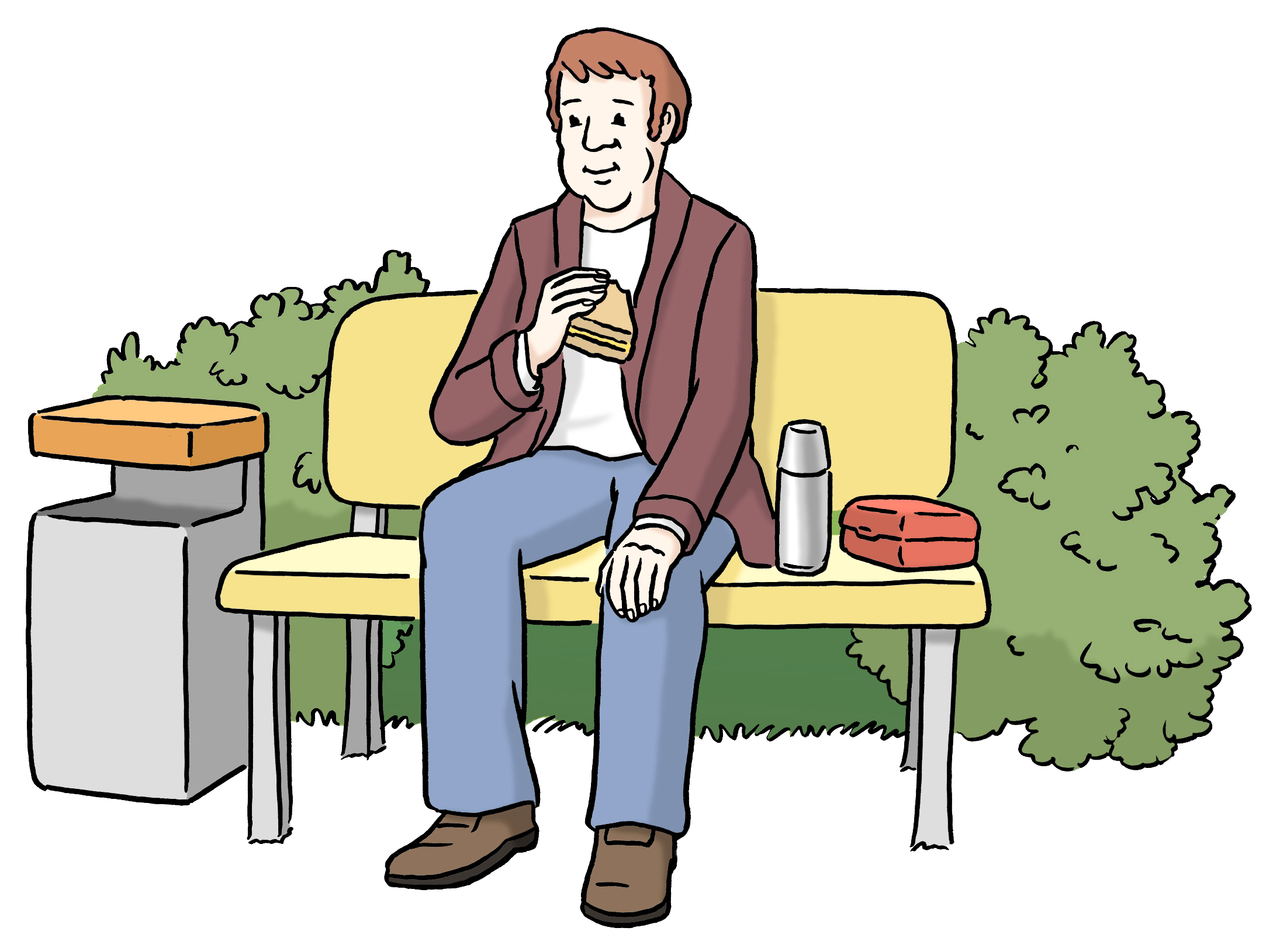 Pause - Mann im Park