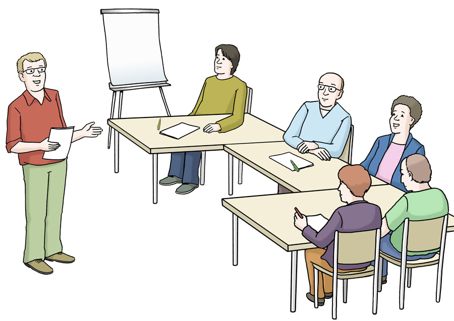 Mitarbeiter in einer Besprechung