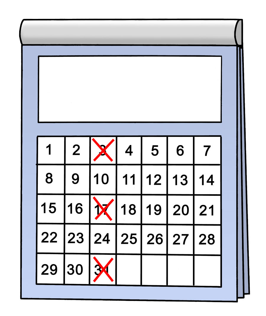 Kalender mit Terminen