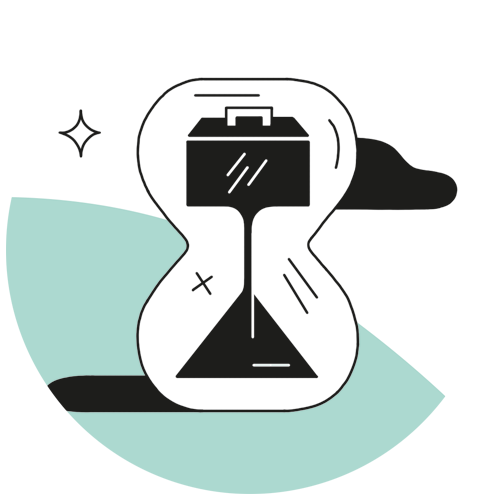 Illustration einer Sanduhr