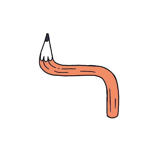 Illustration eines verbogenen Bleistifts