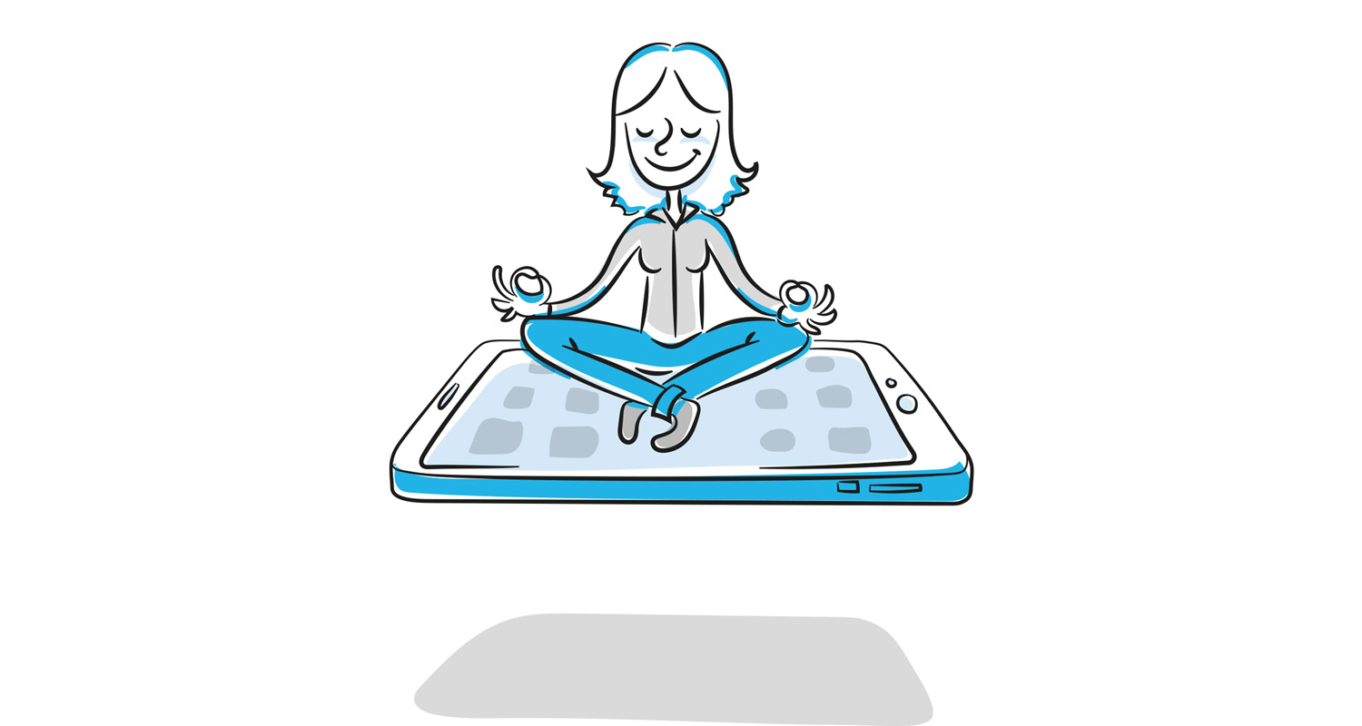 Frau macht Yoga