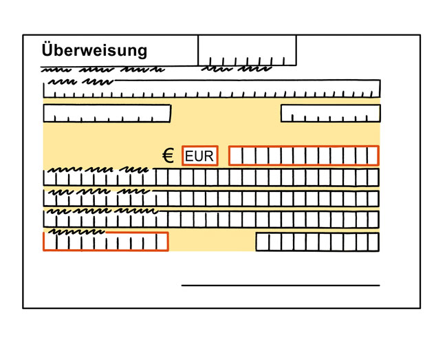Überweisungsschein