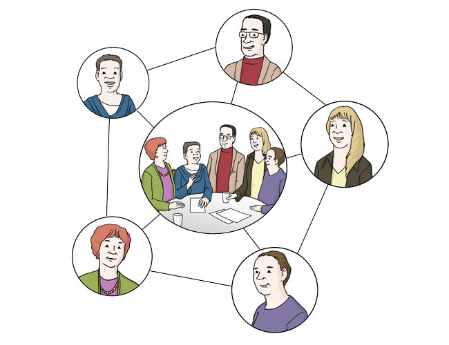 Zusammenarbeit in der Firma
