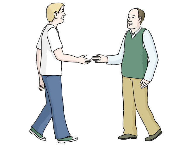 Zwei Männer schütteln sich die Hände