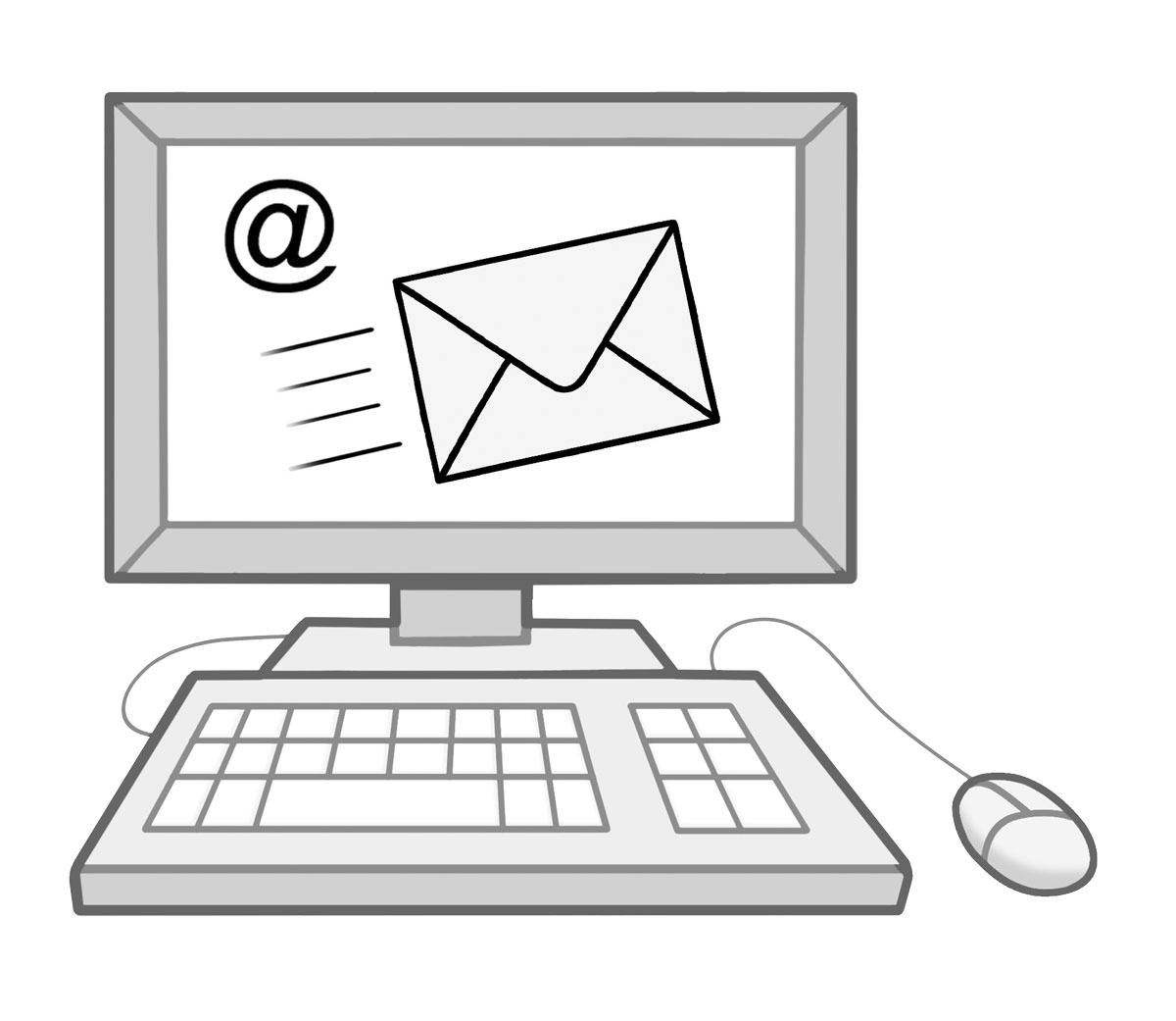 Computer mit Mailprogramm