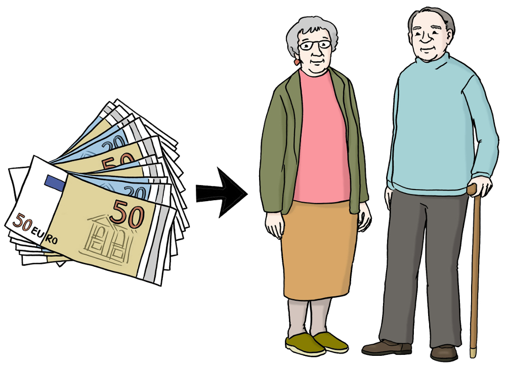 Geld und ältere Menschen