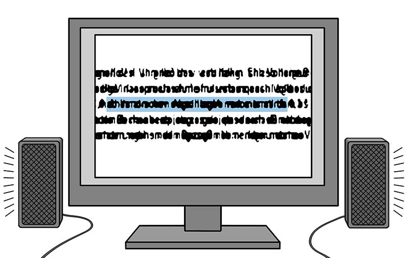 Computer zeigt Screenreader