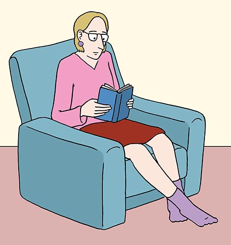 Eine Frau liest ein Buch
