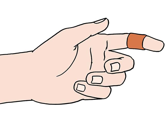 Pflaster am Finger