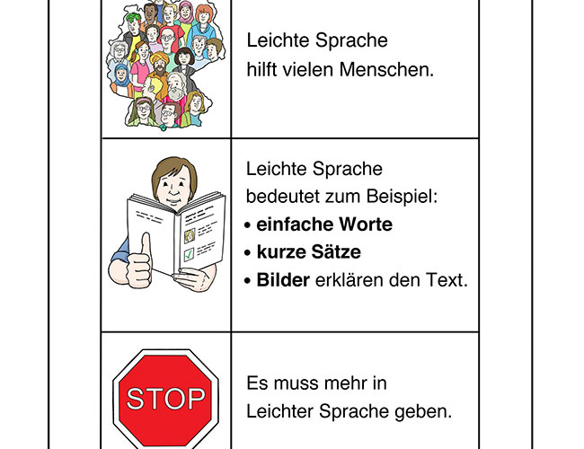 Leichte Sprache Beispiel