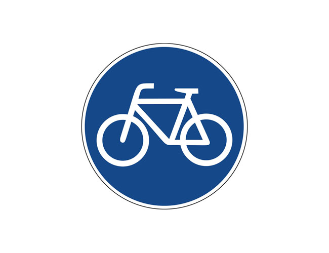 Fahrrad-Fahrer frei Schild
