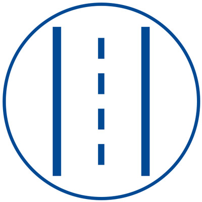 Icon Fahrbahn