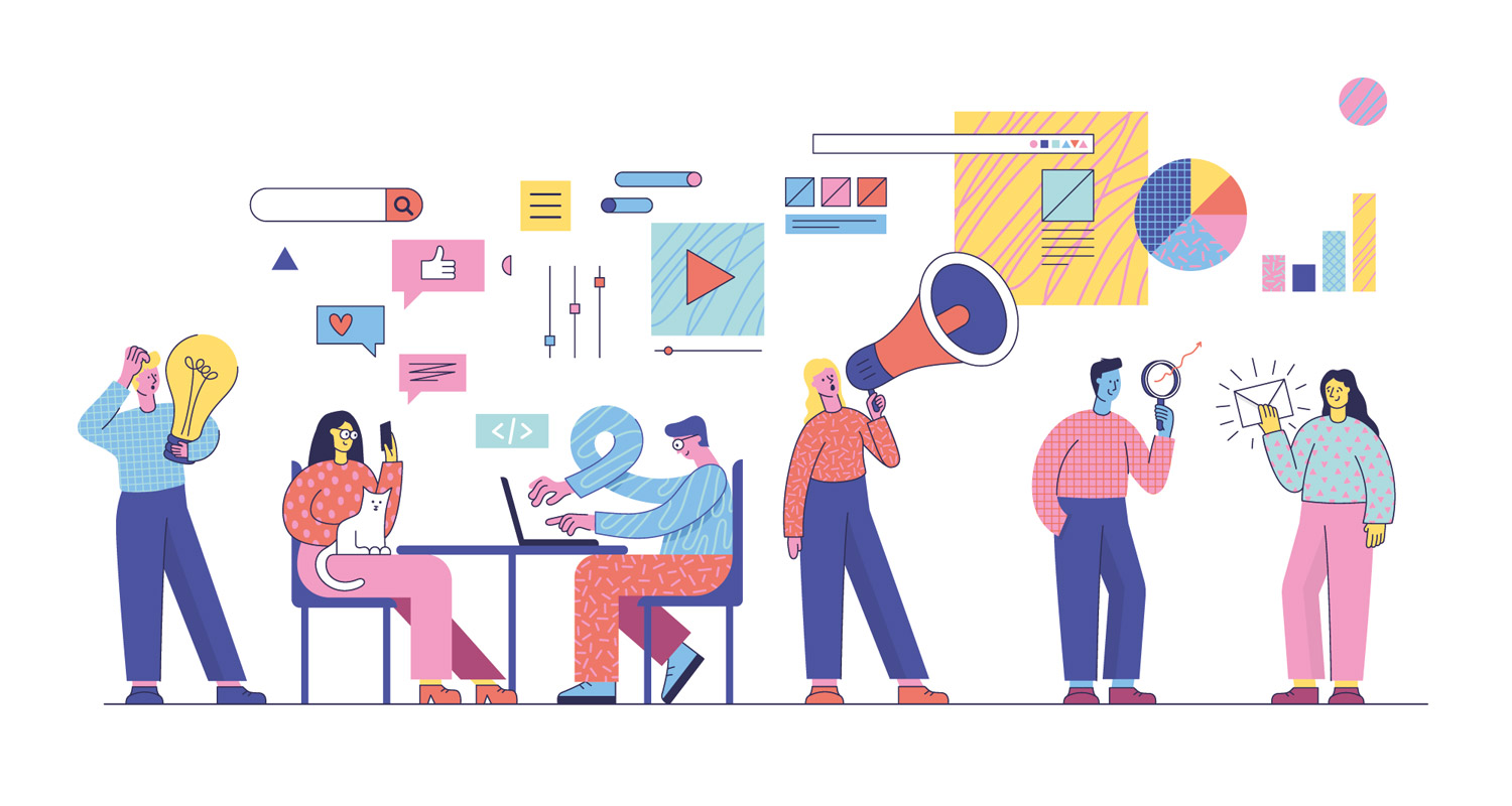 Illustration Arbeitsalltag