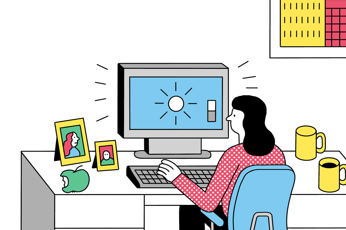 Bildschirm im Homeoffice