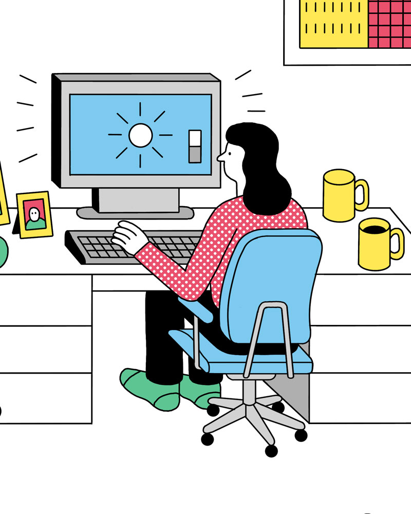 Stuhl im Homeoffice