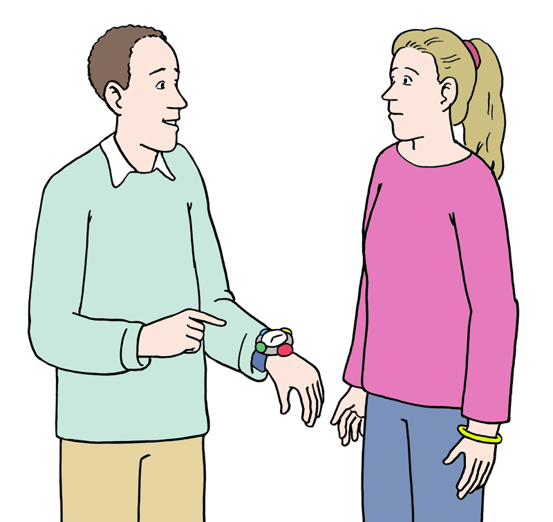 Eine Mann und eine Frau.