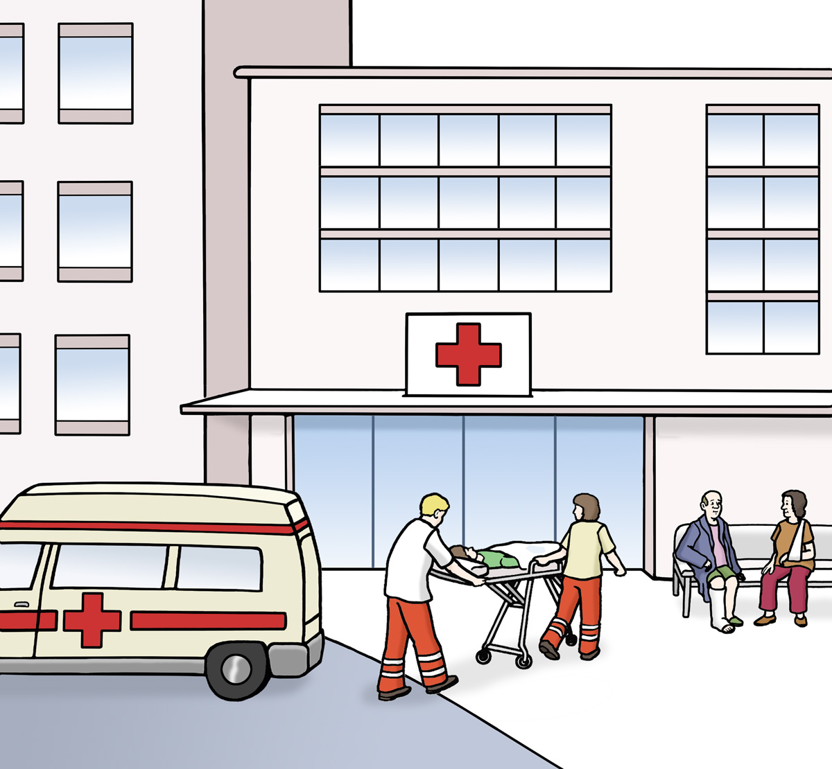 Ein Krankenhaus.