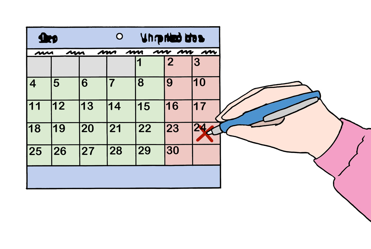 Ein Kalender.