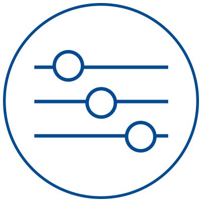 Icon: Pegel in verschiedenen Einstellungen