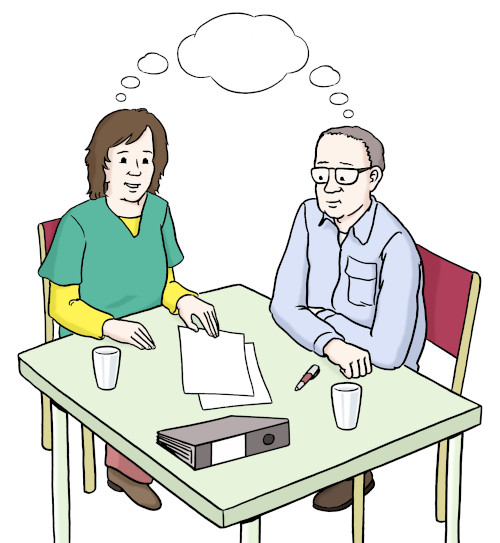 Eine Arbeitsgruppe mit zwei Personen