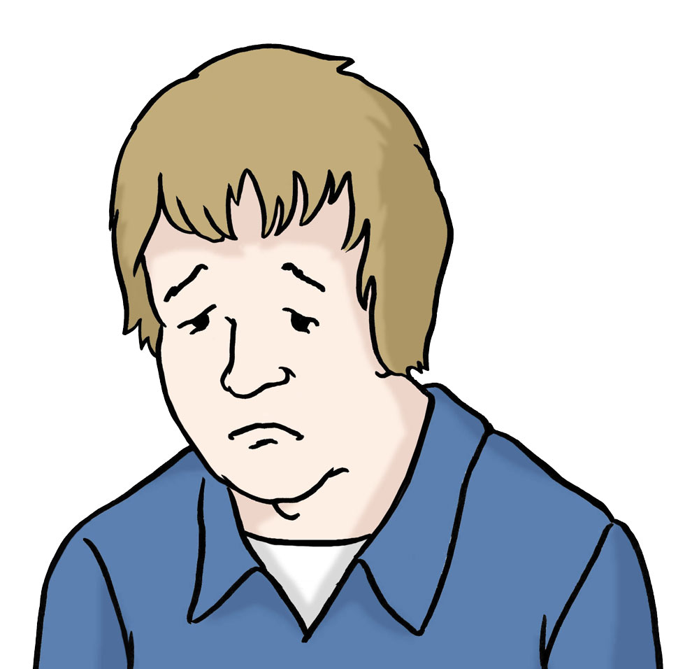 depressiver Mann