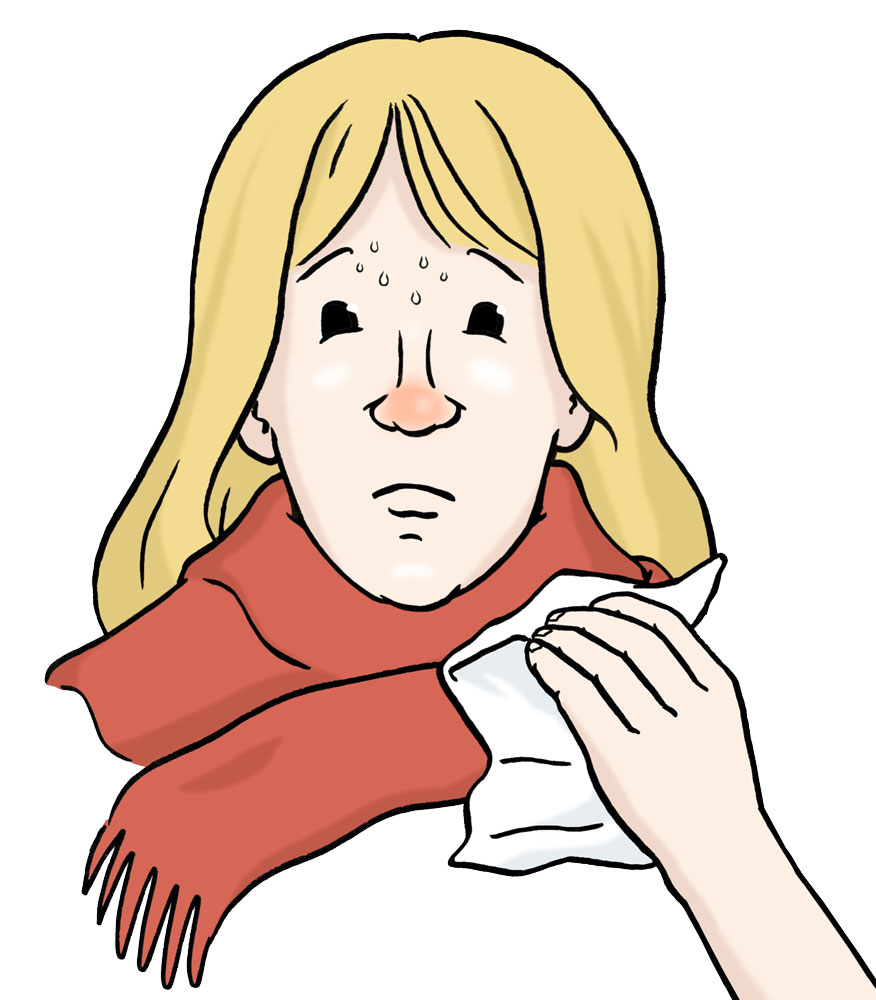 erkältete Frau