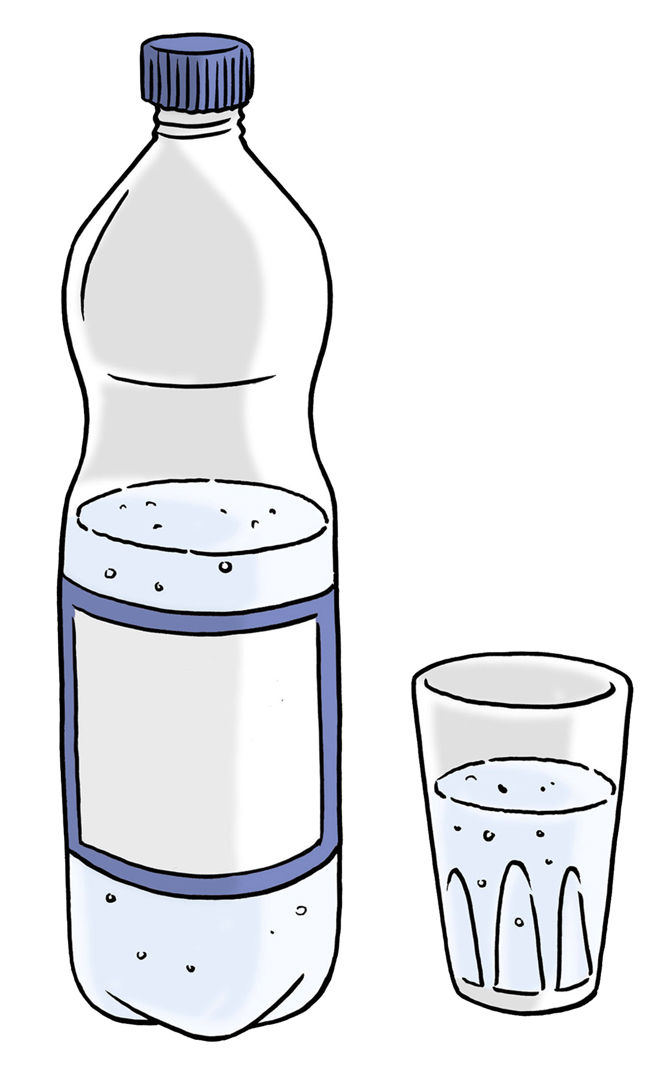 Illustration von einer Wasserflasche