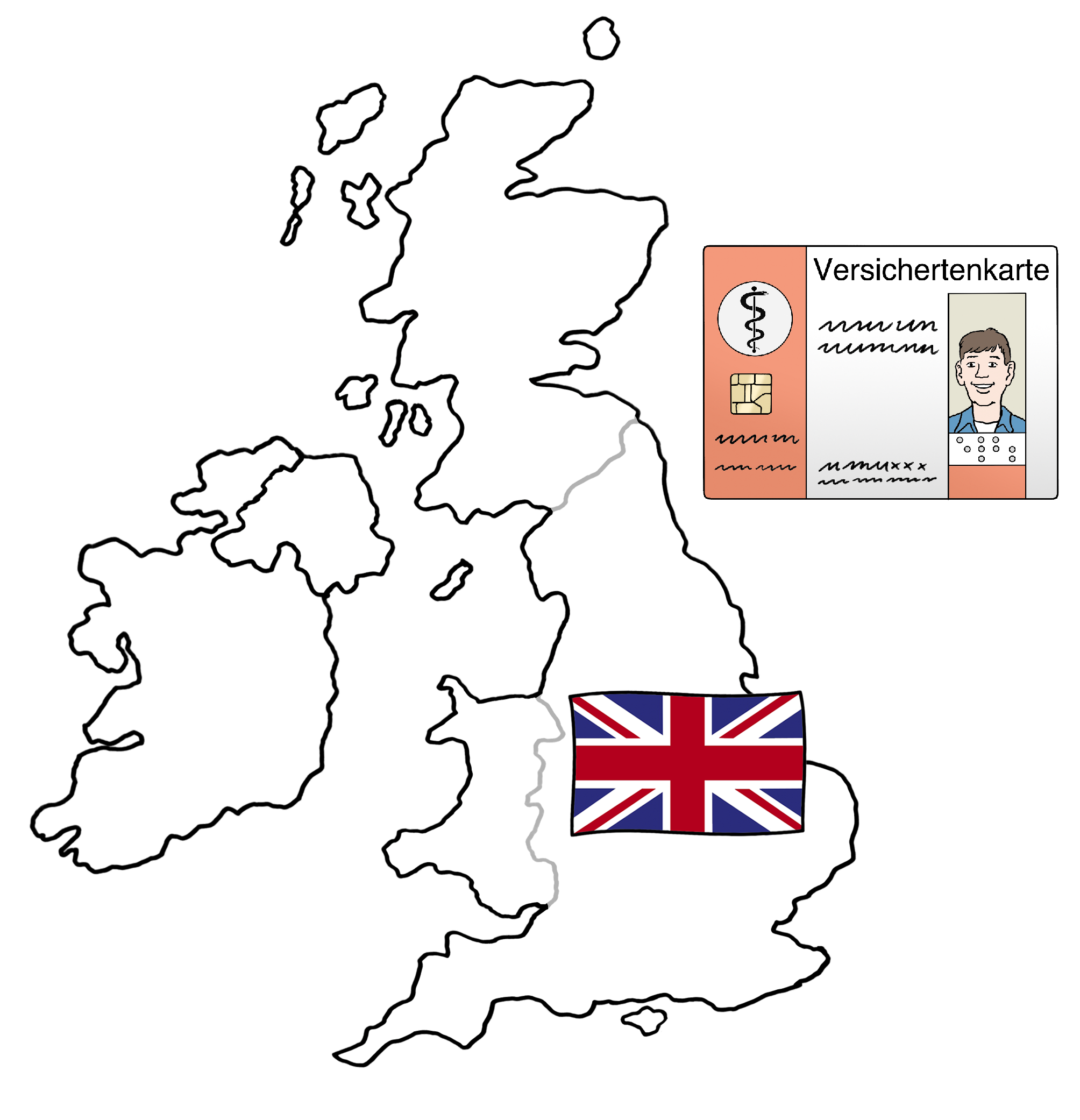 Eine Karte von Großbritannien 