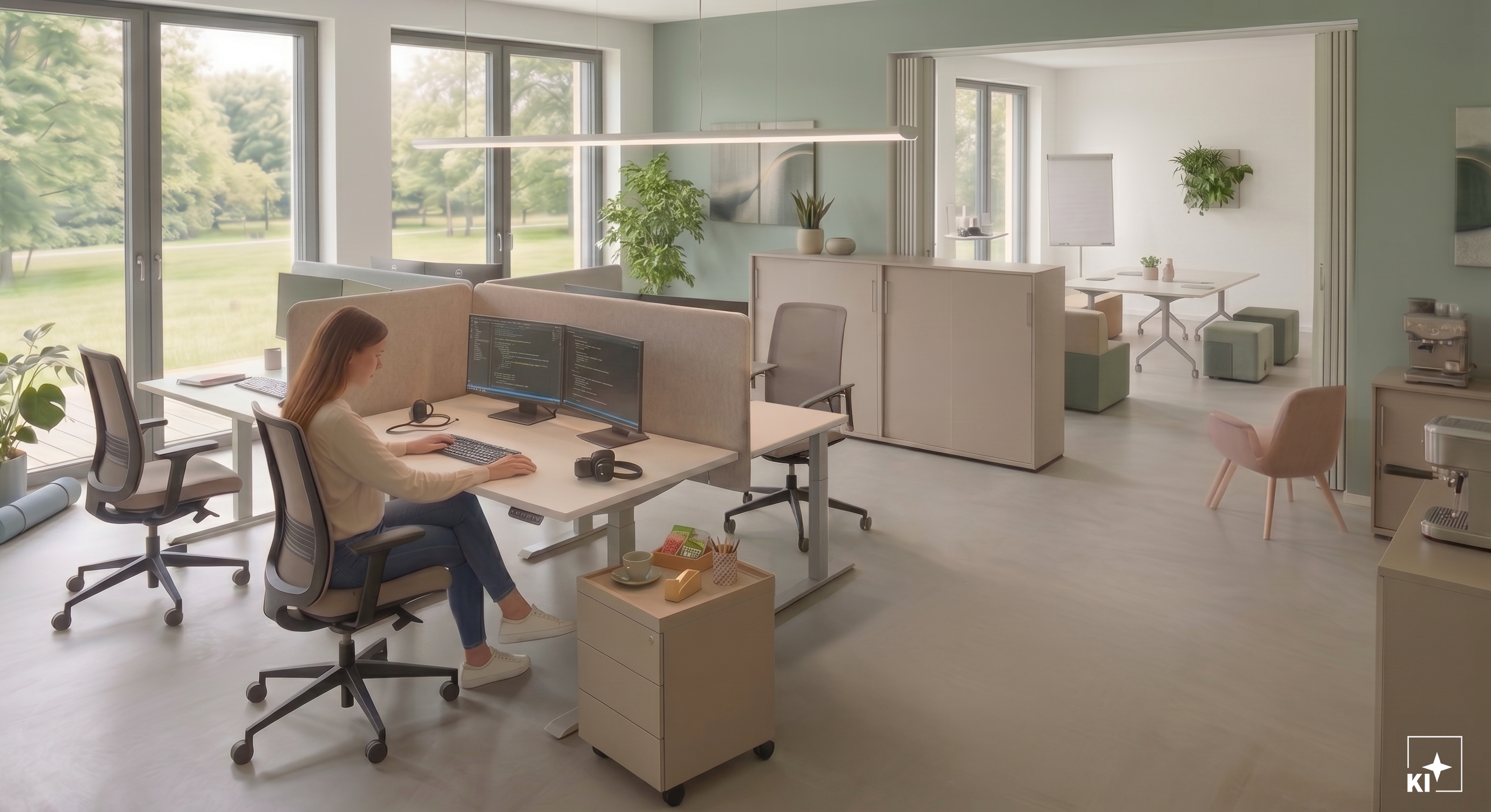 KI-generiertes Bild von einem Büro