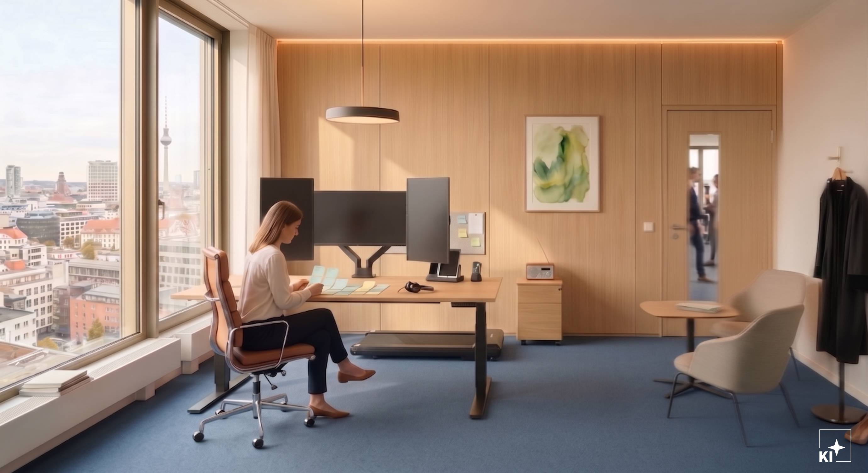 KI-generiertes Bild von einem Büro