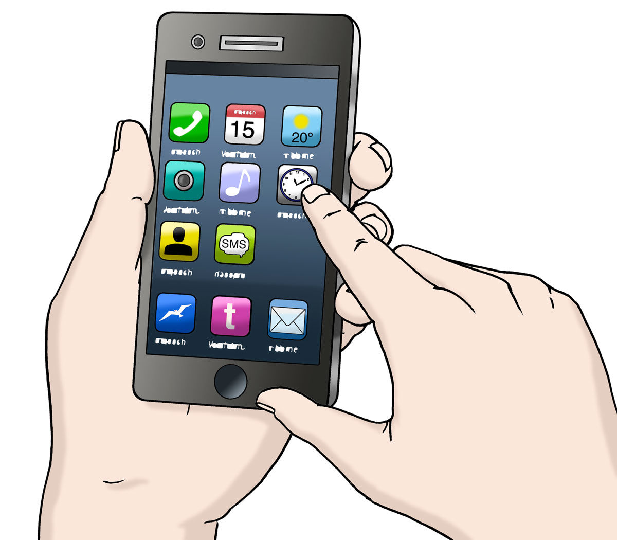 Smartphone mit Apps