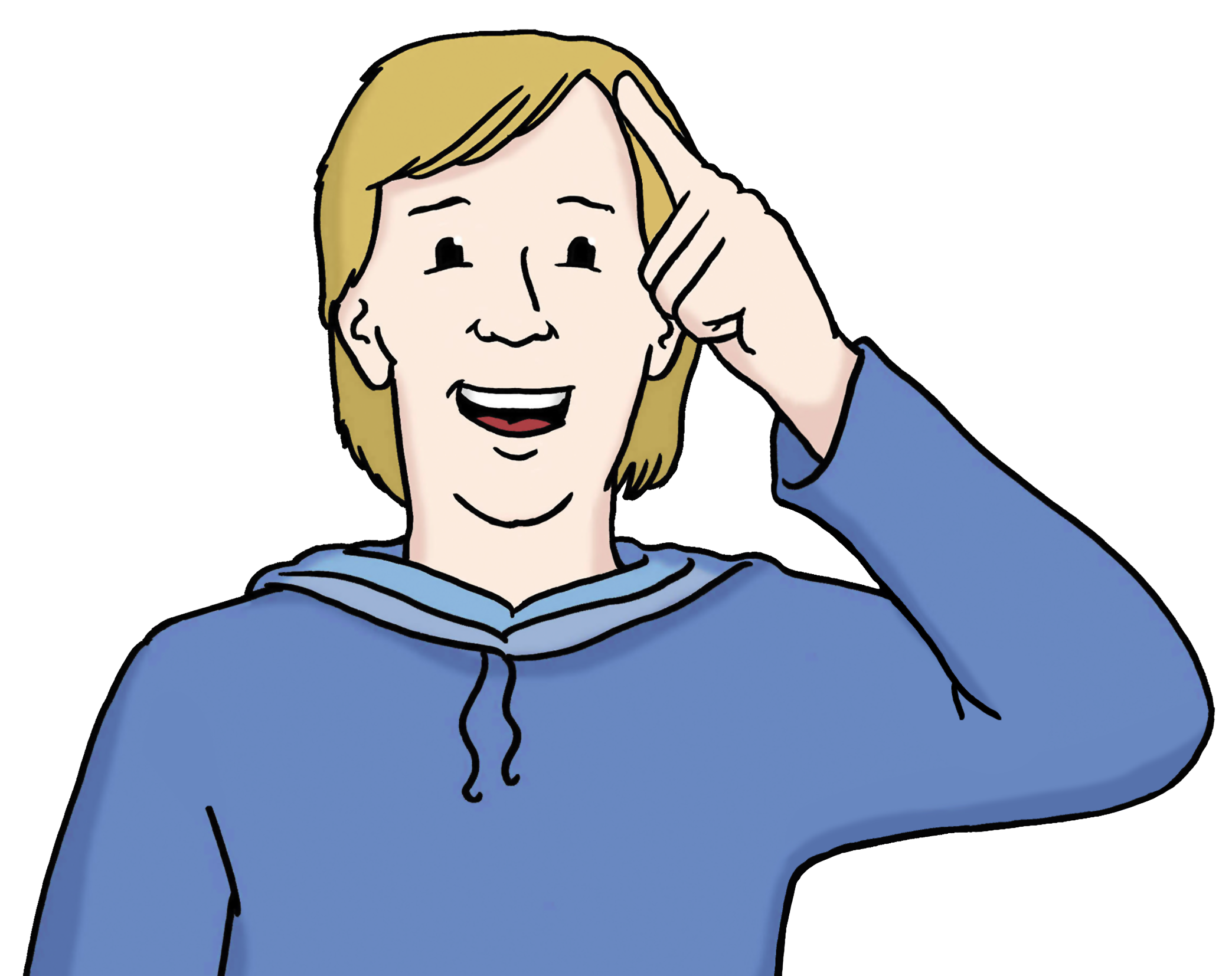 Illustration einer lächelnden Person